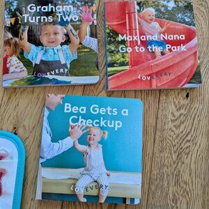 2 Lovevery books Bea gets a check up & Max and nana go to the park